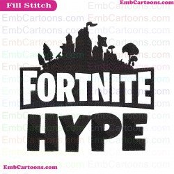 Fortnite Hype Svg Embroidery Design