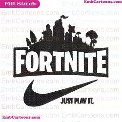 Fortnite Just Play It Svg Embroidery Design