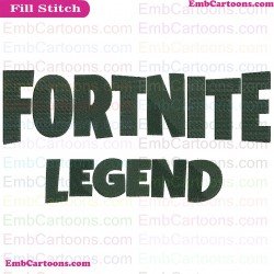 Fortnite Legend Silhouette Embroidery Design
