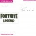 Fortnite Legend Silhouette Embroidery Design