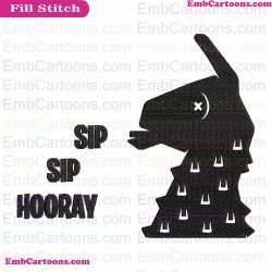 Fortnite Llama Silhouette Embroidery Design 01