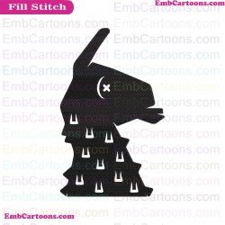Fortnite Llama Silhouette Embroidery Design 02