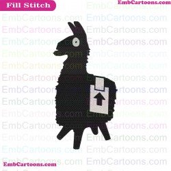 Fortnite Llama Silhouette Embroidery Design 08