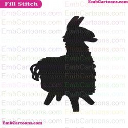 Fortnite Llama Silhouette Embroidery Design 09