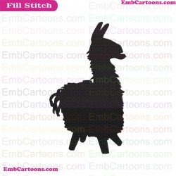 Fortnite Llama Silhouette Embroidery Design 10