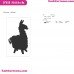Fortnite Llama Silhouette Embroidery Design 10