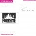 Fortnite Logo Silhouette Embroidery Design 04