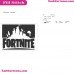 Fortnite Logo Silhouette Embroidery Design 04