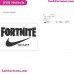 Fortnite Logo Silhouette Embroidery Design 08