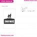 Fortnite Logo Silhouette Embroidery Design 09