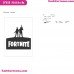 Fortnite Logo Silhouette Embroidery Design 09