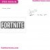 Fortnite Logo Silhouette Embroidery Design 13