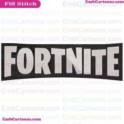 Fortnite Logo Silhouette Embroidery Design 17
