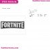Fortnite Logo Silhouette Embroidery Design 17