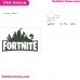 Fortnite Logo Silhouette Embroidery Design 18