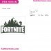 Fortnite Logo Silhouette Embroidery Design 18