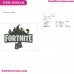 Fortnite Logo Silhouette Embroidery Design 19