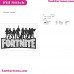 Fortnite Logo Silhouette Embroidery Design 20