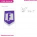 Fortnite Logo Silhouette Embroidery Design 26