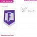 Fortnite Logo Silhouette Embroidery Design 26