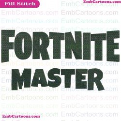Fortnite Master Silhouette Embroidery Design