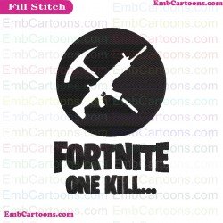 Fortnite One Kill Svg Embroidery Design