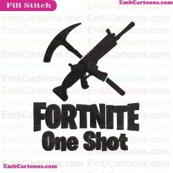 Fortnite One Shot Svg Embroidery Design