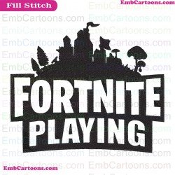Fortnite Playing Svg Embroidery Design