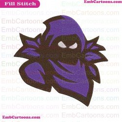 Fortnite Raven Silhouette Embroidery Design 01