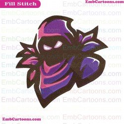 Fortnite Raven Silhouette Embroidery Design 02
