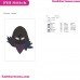 Fortnite Raven Silhouette Embroidery Design 03