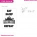 Fortnite Repeat Silhouette Embroidery Design
