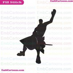 Fortnite Rocket Rodeo Silhouette Embroidery Design