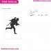 Fortnite Running Silhouette Embroidery Design