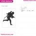 Fortnite Running Silhouette Embroidery Design