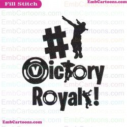 Fortnite Victory Royal Silhouette Embroidery Design 01