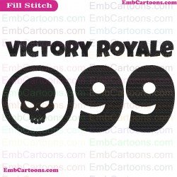 Fortnite Victory Royal Silhouette Embroidery Design 03