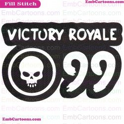 Fortnite Victory Royal Silhouette Embroidery Design 04