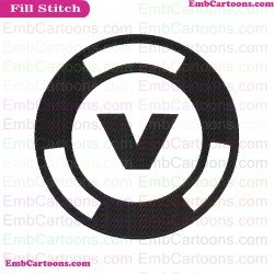 Fortnite Victory Silhouette Embroidery Design 01