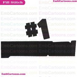 Fortnite Victory Silhouette Embroidery Design 02