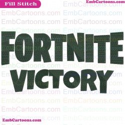 Fortnite Victory Silhouette Embroidery Design 05