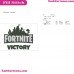 Fortnite Victory Silhouette Embroidery Design 06