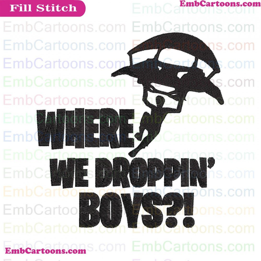 Fortnite Where Applique Design, Fortnite Where Embroidery Design, Where Are Applique Design, Where Are Embroidery Design, Are We Applique Design, Are We Embroidery Design, We Dropping Applique Design, We Dropping Embroidery Design, Dropping Boys Applique 