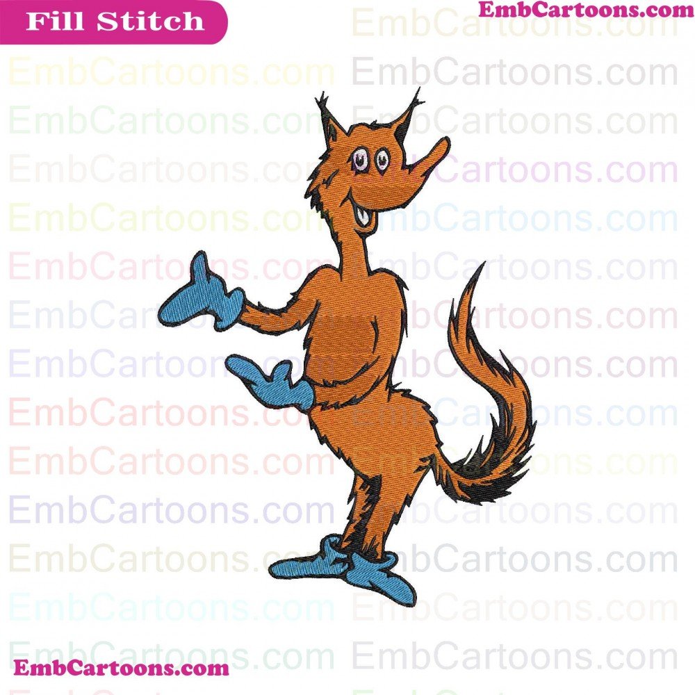 Fox In Applique Design, Fox In Embroidery Design, In Socks Applique Design, In Socks Embroidery Design, Socks Dr Applique Design, Socks Dr Embroidery Design, Dr Seuss Applique Design, Dr Seuss Embroidery Design, Seuss The Applique Design, Seuss The Embroi