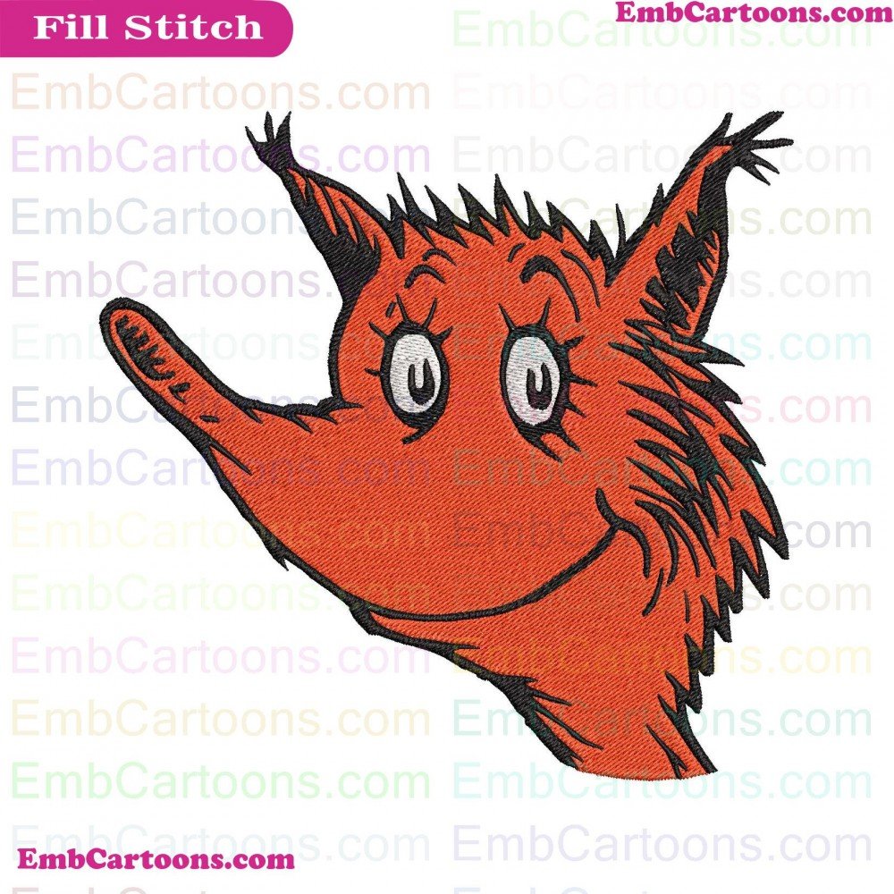 Fox In Applique Design, Fox In Embroidery Design, In Socks Applique Design, In Socks Embroidery Design, Socks Face Applique Design, Socks Face Embroidery Design, Face Dr Applique Design, Face Dr Embroidery Design, Dr Seuss Applique Design, Dr Seuss Embroi