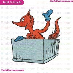 Fox In Socks In A Box Dr Seuss The Cat In The Hat Embroidery Design