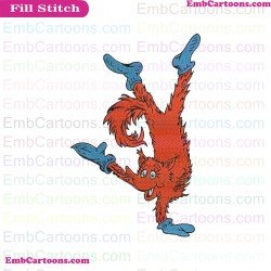 Fox In Socks Upside Down Dr Seuss The Cat In The Hat Embroidery Design 2