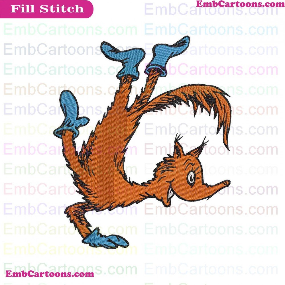 Fox In Applique Design, Fox In Embroidery Design, In Socks Applique Design, In Socks Embroidery Design, Socks Upside Applique Design, Socks Upside Embroidery Design, Upside Down Applique Design, Upside Down Embroidery Design, Down Dr Applique Design, Down
