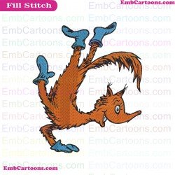 Fox In Socks Upside Down Dr Seuss The Cat In The Hat Embroidery Design
