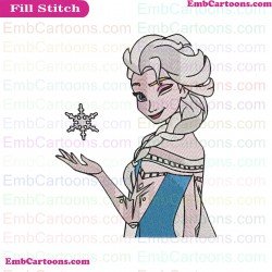 Frozen Elsa Winking Embroidery Design